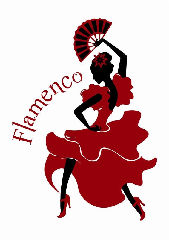 Flamenco Dancer Silhouette Clipart