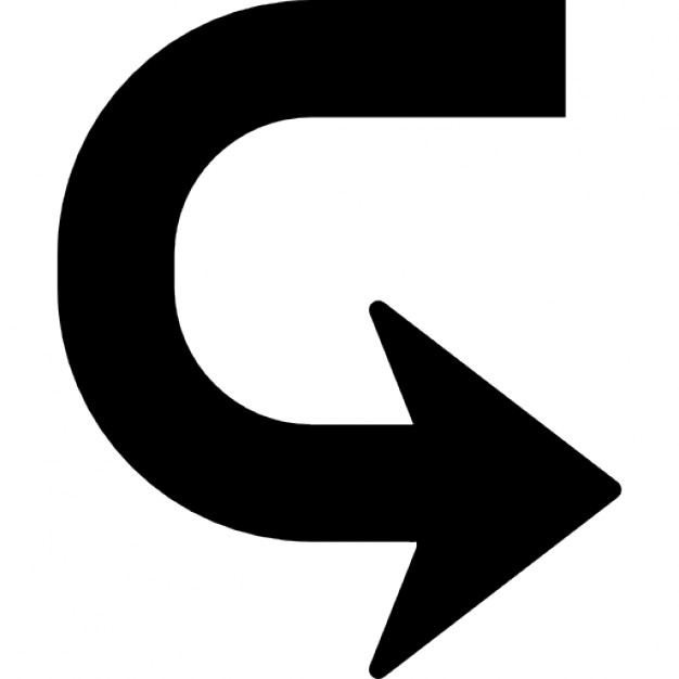 Arrow in U shape to turn Icons | Free Download