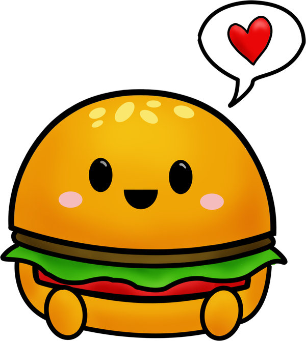 Cute burger clipart