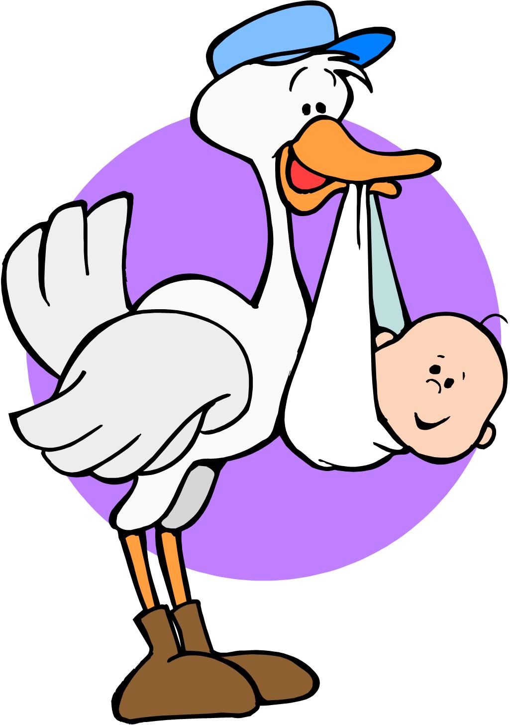 Cartoon stork clipart