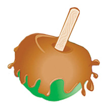 Caramel apple clipart images