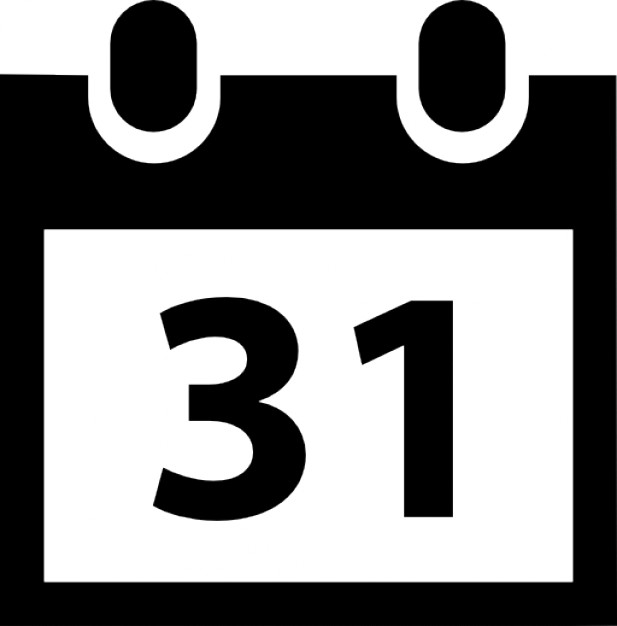 Calendar 31th vector Icons | Free Download