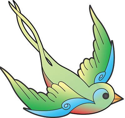 Tattoo Sparrow Clipart