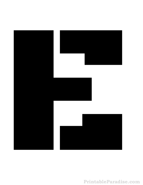Printable Letter E Stencil - Print Stencil for Letter E