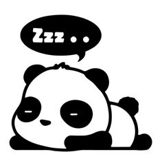 Cute panda clipart vector