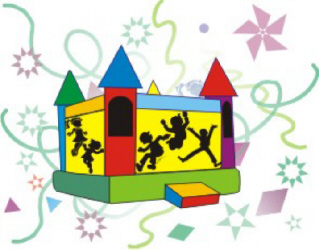 Carnival Bounce House Clipart