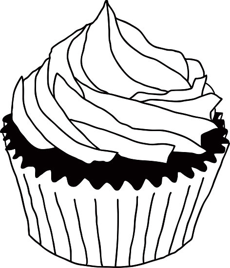 Cupcake drawing clipart