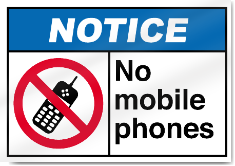 No Cell Phone Sign
