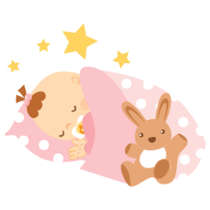 Baby girl sleeping clipart