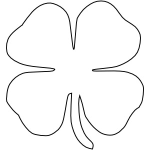 Traceable Four Leaf Clover - ClipArt Best
