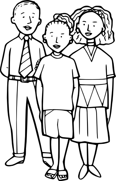 Playing children outline clipart