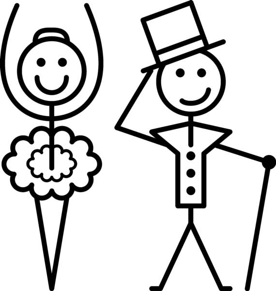 Stick People Dancing Clipart