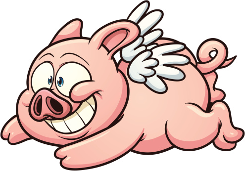 Flying Pig Clip Art, Vector Images & Illustrations