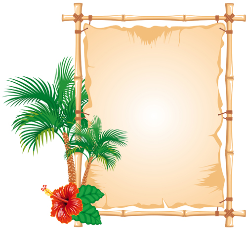 Set of Different of Bamboo Frame design vector 02 - Vector Frames ...
