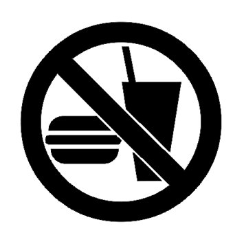 Amazon.com : Wild Dingos LLC No Food or Drink Symbol SM Business ...