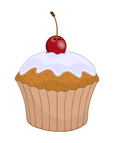 Valentines cupcake clipart image