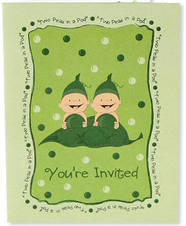 TWINS! Two Peas in a Pod Invitations