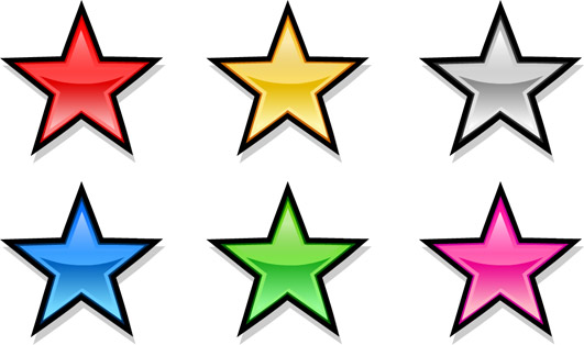 Clip Art Hoard: Metallic Stars!