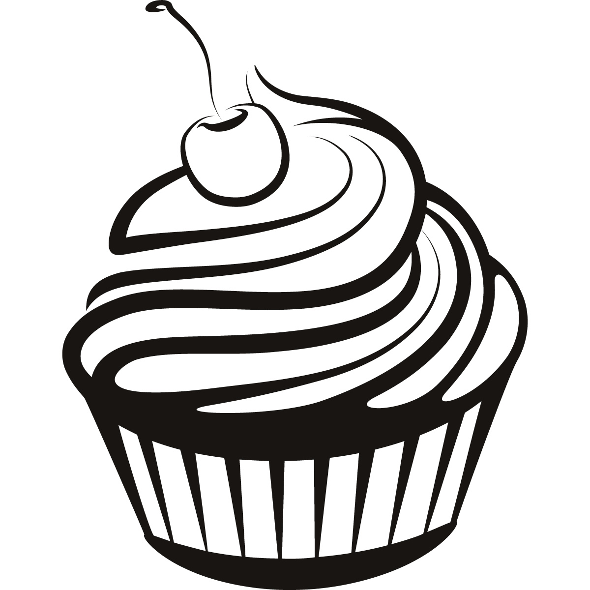 Cupcake Line Drawing