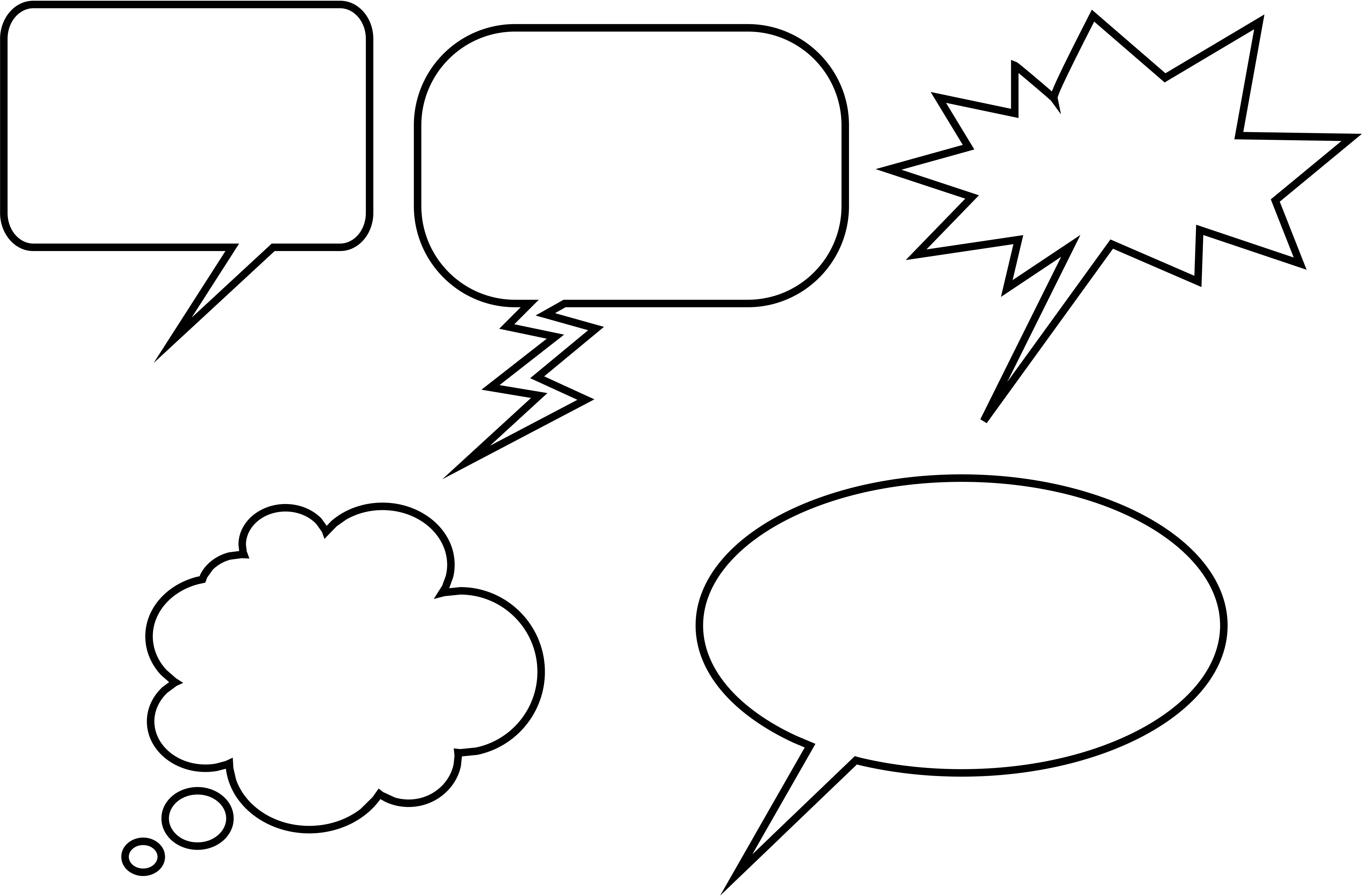 Comic Book Speech Bubbles Printable - ClipArt Best