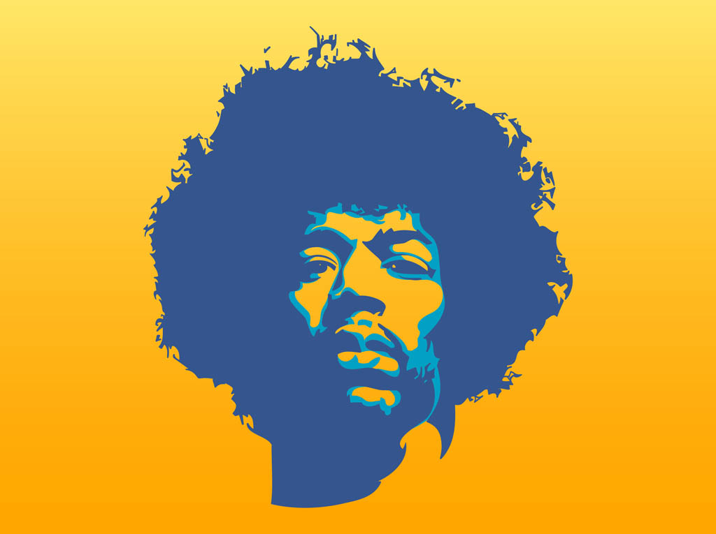 Jimi Hendrix Face - ClipArt Best