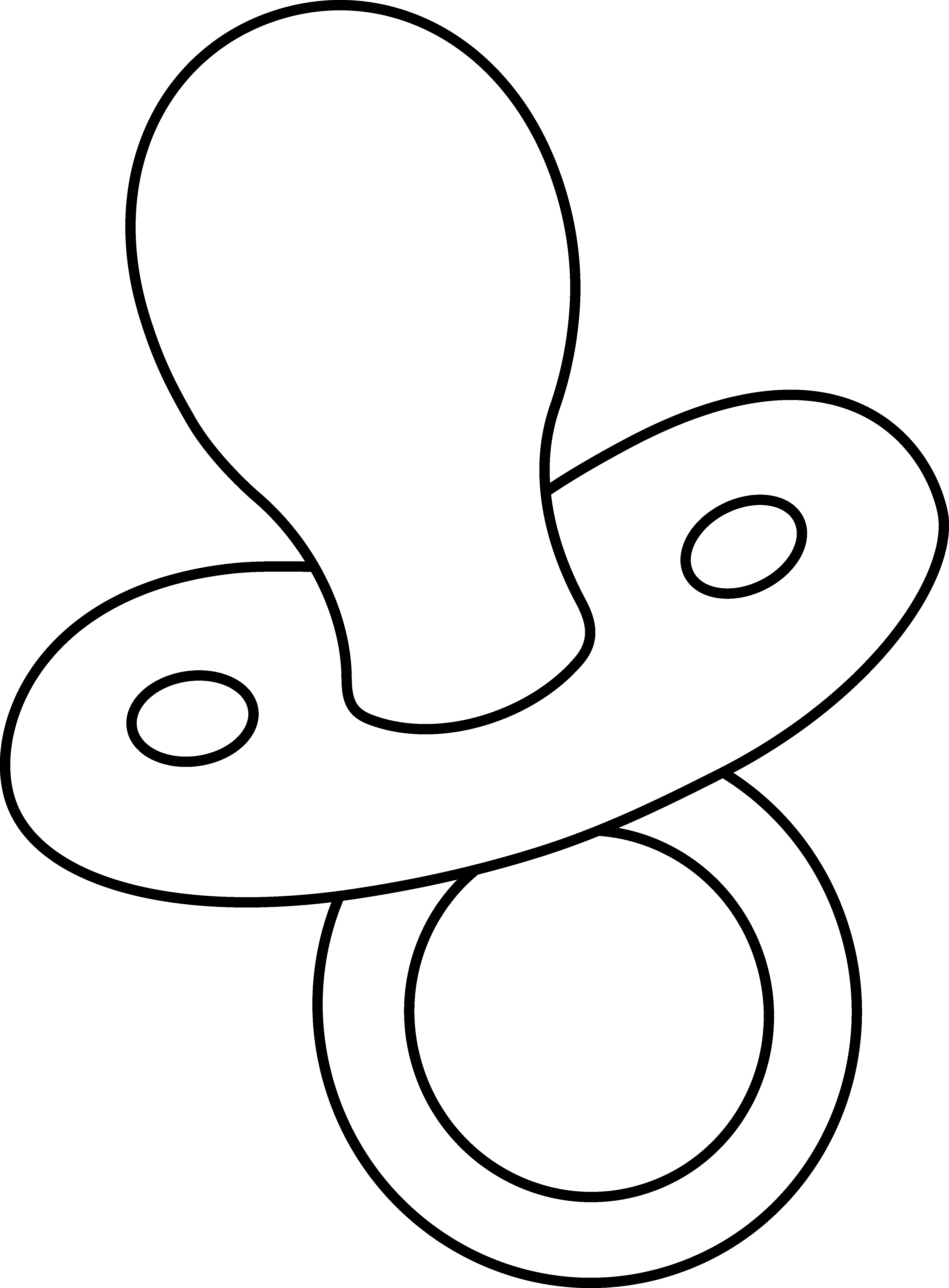 Baby Items Black And White Clipart