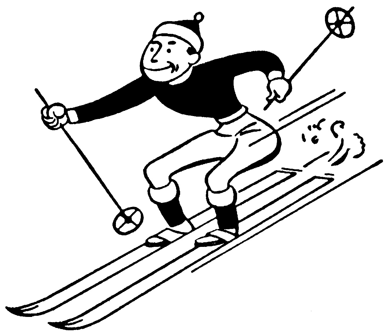A Person Skiing Cartoon - ClipArt Best
