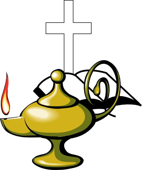 Lamp With Bible And Cross Clip Art - vector clip art ...