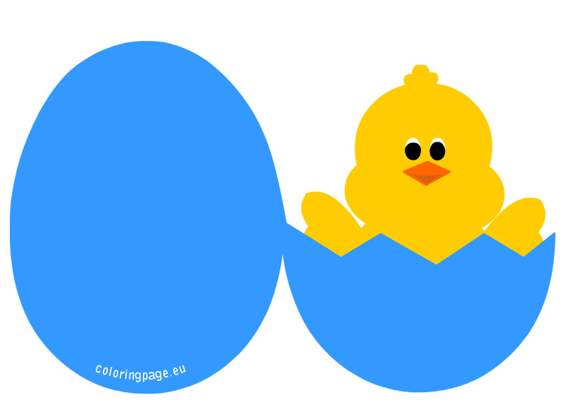 Easter chick card | Coloring Page