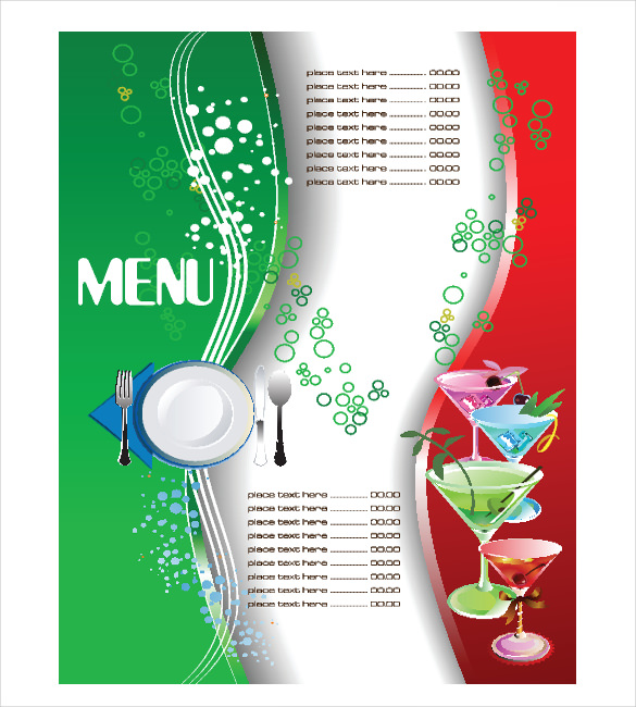 Menu Template – 20+ Free PSD, EPS, AI, InDesign, Word, PDF ...