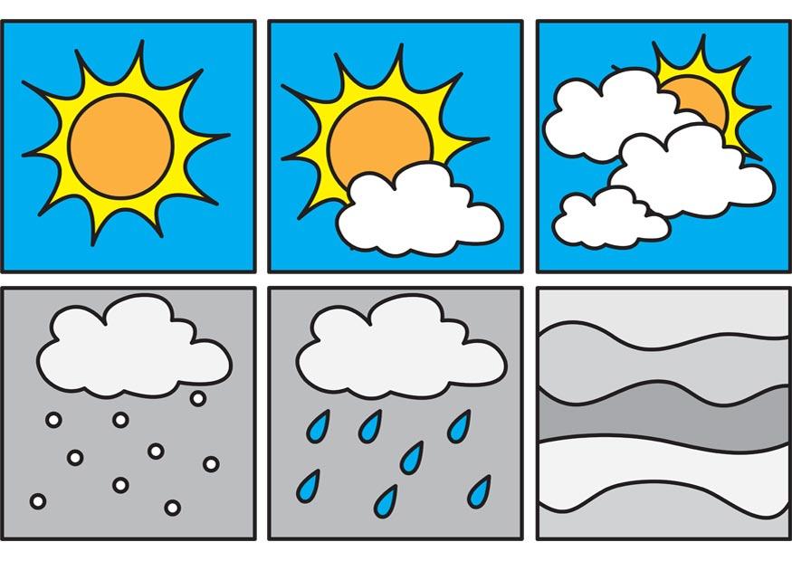 Coloring page pictograms weather 1 - img 23364.