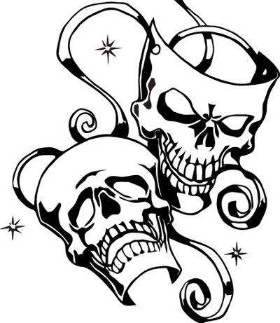 Tragedy Mask Drawing - ClipArt Best