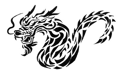 Graphic Dragon Tattoo
