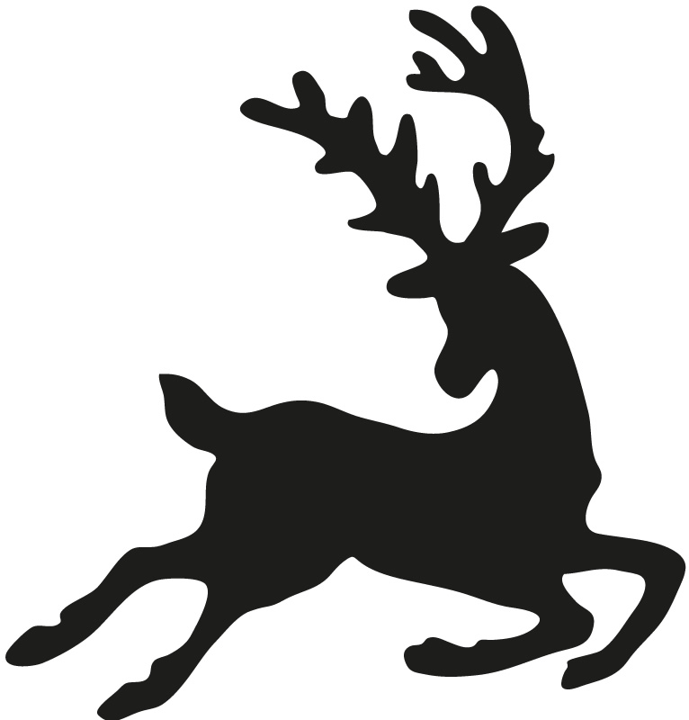 Galloping Deer Run Wall Stickers Tribal Animals Wall Art Decal ...