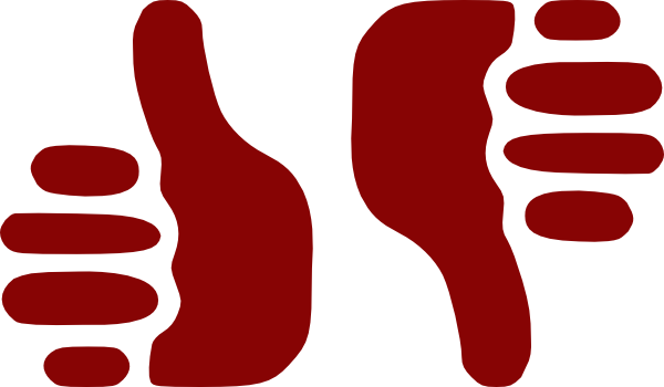 Thumbs Up Thumbs Down clip art - vector clip art online, royalty ...