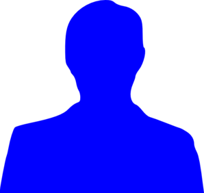 Blue Person Outline Clip Art - vector clip art online ...