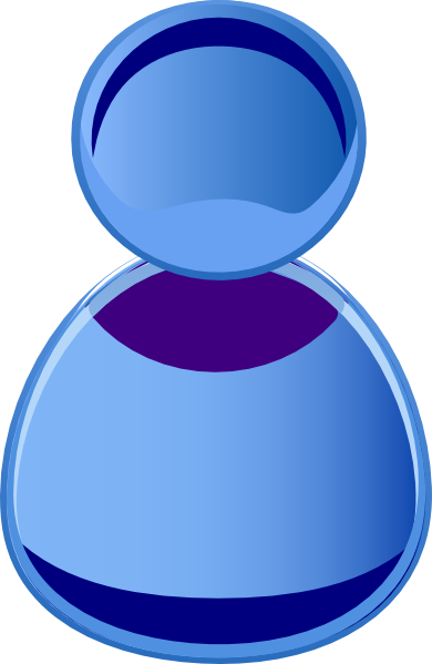 Blue Symbol Person Clip Art - vector clip art online ...