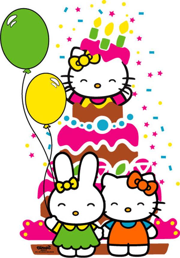 hello kitty happy birthday animation | Free Reference Images
