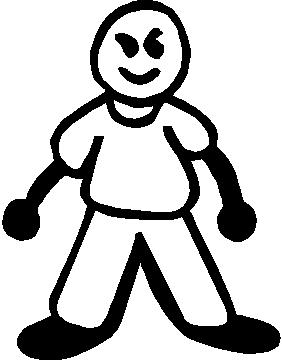 Stick Figure Family Decals :: Bald Guy Stick Figure Decal ...
