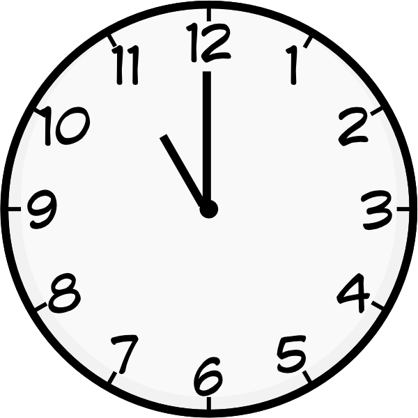 Eleven O Clock clip art - vector clip art online, royalty free ...