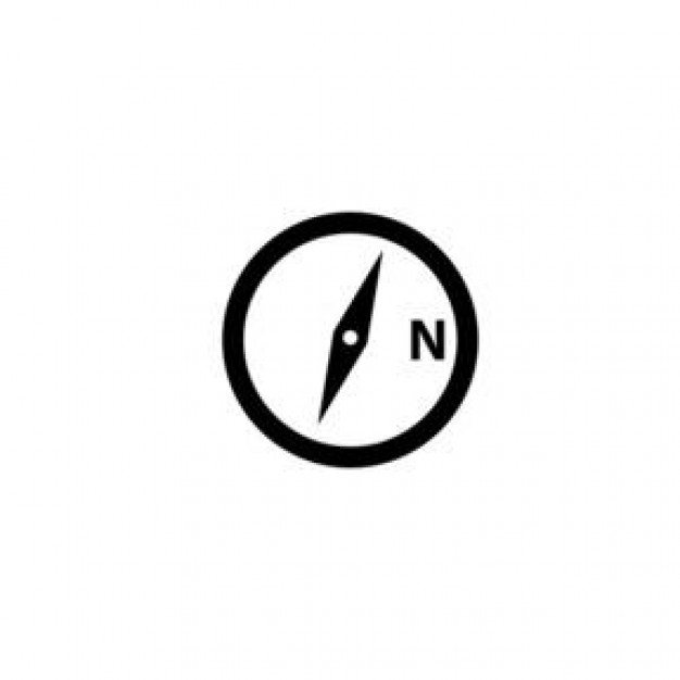 compass symbol with a letter n - Icon | Download free Icons