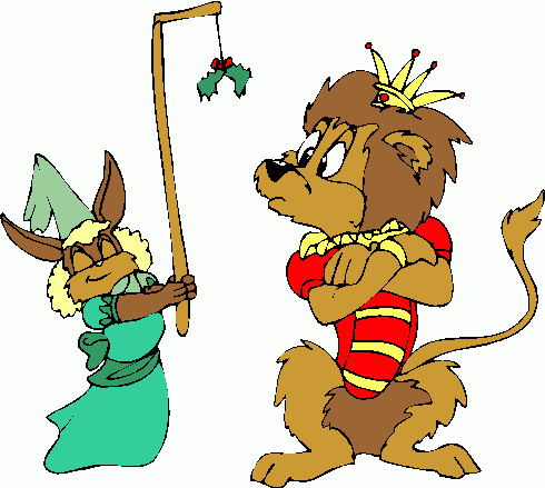 under-the-mistletoe-lion-clipart clipart - under-the-mistletoe ...