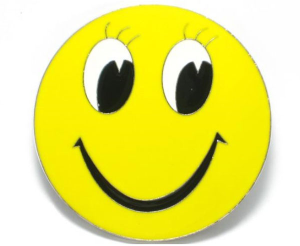 yellow smile cartoon belt buckle [B593] - $14.99