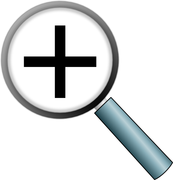 Transparent Magnifying Glass With Plus Sign clip art - vector clip ...