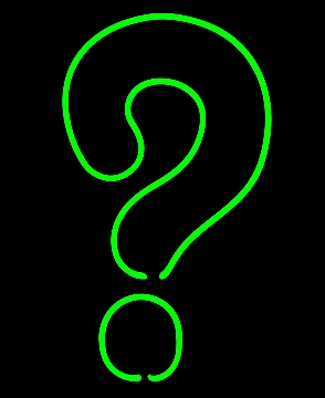 Neon Tabletop Question Mark Art Sculpture