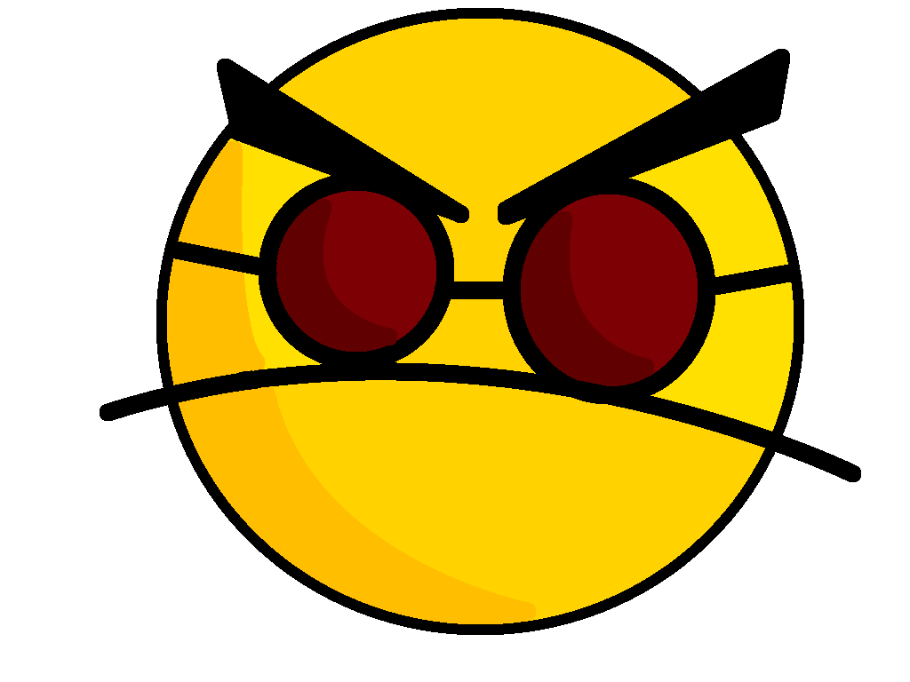 Red Mad Smiley Face