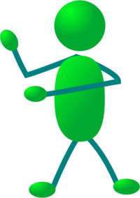 stick man figure using arms - vector Clip Art