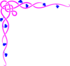 Pink Flower Border - vector clip art online, royalty free & public ...