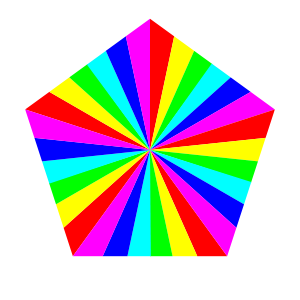 6 Color Pentagon Clipart, vector clip art online, royalty free ...