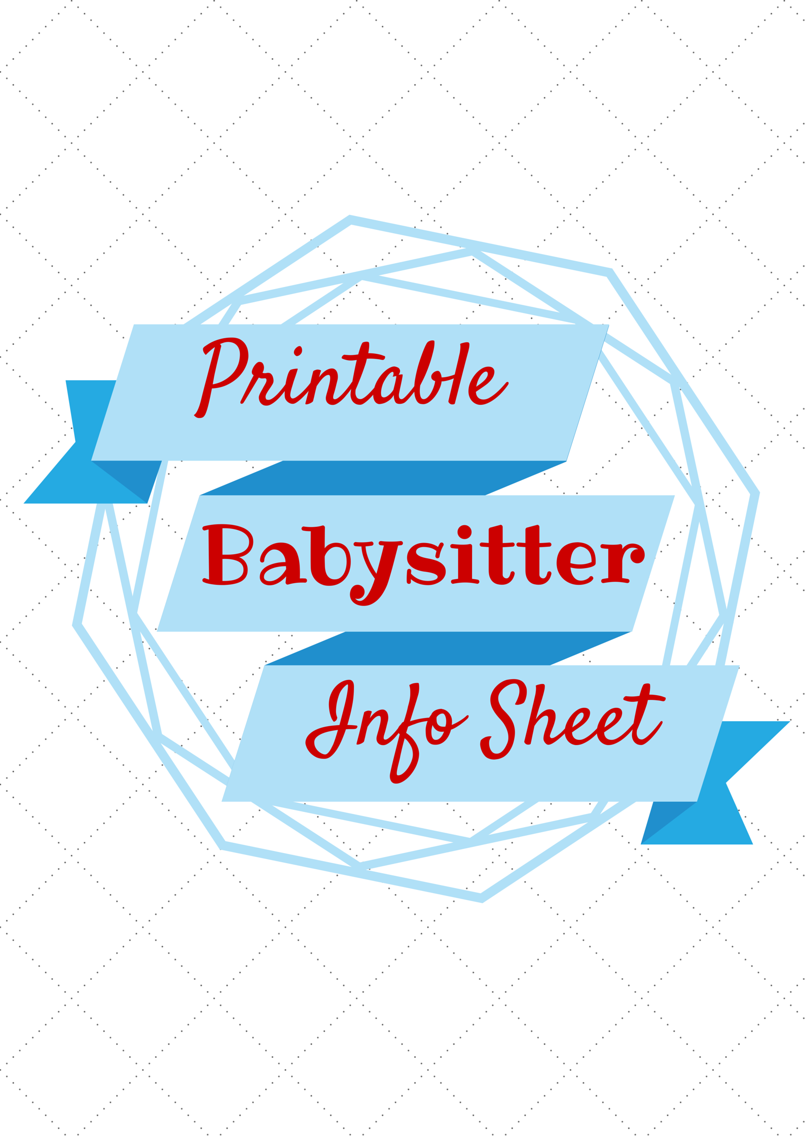 Babysitter Information Printable